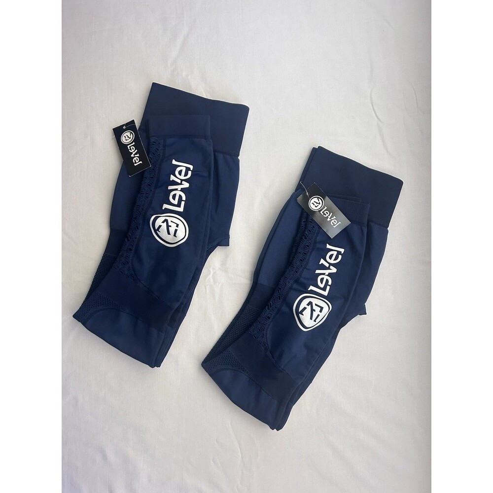 Two NUX Womens Distressed Blue Leggings Size Large NWT Retails $160‎ For Both